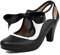 elerhythm Mary Jane Two Tone Lace Up Chiuso Punta Rotonda Vintage Tacchi Gatsby 1950 décolleté anni '20 vittoriane Retro Scarpe, Nero , 41 EU