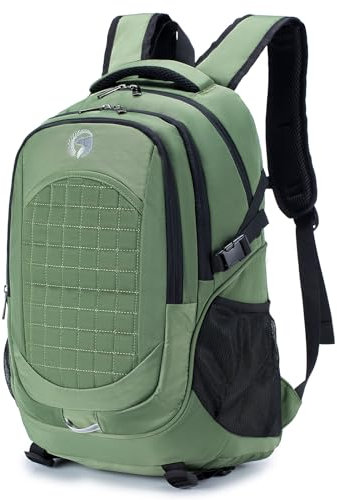 BAGZY Wanderrucksack Herren Damen 32l Trekkingrucksack Wasserabweisend Mit Airback Und Brustgurt Für Outdoor Sport Reisen Camping Wandern Fahrrad 47x34x20 cm (Grün)