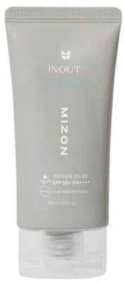 [MIZON] INOUT Soothing Sunscreen SPF50+PA++++ (50ml) Crema Solar y Skincare Coreano, Protección 24H, Antienrojecimiento, Ácido Hialurónico y Centella Asiática, 100% Vegano y Seguro para los Arrecifes