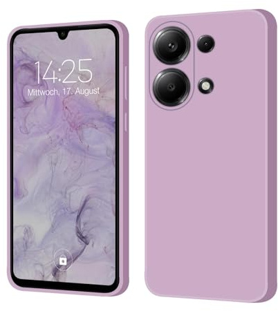 LBH Handyhülle SoftGrip für Xiaomi Redmi Note 13 Pro Slim Case Hülle Schutzhülle Cover Bumper Kratzfest Ultra Dünn Mikrofaser Inlay Lila Violett