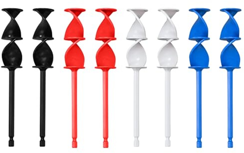 8 pcs Helix Resin Mixer, BOSOIRSOU Reusable Epoxy Mixer Paint Stirrer for Drill Stirring, Resin Mixer Paddles, Drill Mixer Attachment for Resin Mixing Paint Mixing