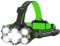 Victoper Rechargeable Head Torch with Upgraded 11 LED, 25,000 Lumen Super Bright Headlamp, 12+12 Modes, Waterproof, Gesture Sensing Hands-Free Light for Camping, Running, Fishing, and Hiking Green