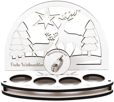 Dekolando Decorative Candle Arch Tea Light Holder Wine Bottle Personalised Christmas Decoration Advent Wreath Light Arch Candle Arch Advent Light