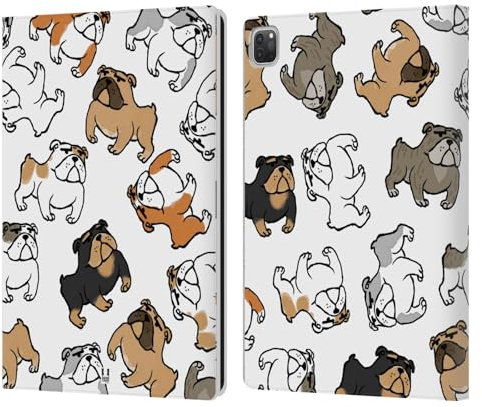 Head Case Designs Bouledogue Modèles de Race de Chien Étui Portefeuille en Cuir Compatible avec Apple iPad Pro 13 M4 2024