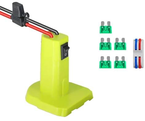 Power Wheel Battery Adapter for Ryobi 18V Battery Adapter Battery Conversion Kit with Switch,Fuses & Wire Terminals 12AWG Wire Compatible with DIY RC Car Toys and Robotics