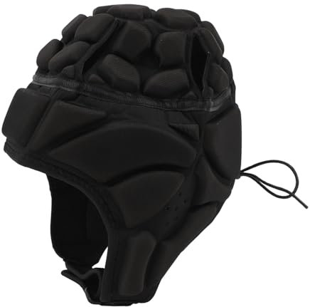 Casco da Rugby, Casco Imbottito Morbido in Spugna EVA Casco da Football Traspirante Casco da Rugby Regolabile per Giovani Bambini Adulti, Comodo da Indossare (M)