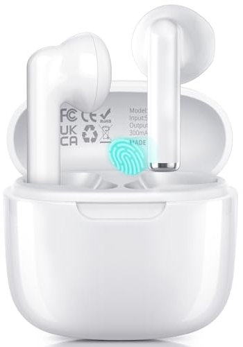 AsiceSound Wireless Earbuds, Bluetooth 5.3 Headphones with 4 ENC Noise Canceling Mic, 46H Playtime Wireless Bluetooth Earphones, IP7 Waterproof, USB-C Fast Charge
