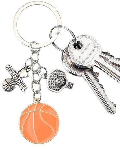 Porte-clés Décoratif de Basket-ball en Métal | Petit et Créatif pour Hommes et Femmes