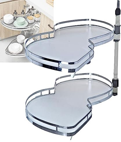 Ausziehbares Eckregal, Karussell-Aufbewahrungsregal für Küchenrollo-Eckschränke mit Absenkautomatik