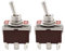 YINETTECH 2 Stück 6-poliger Kippschalter 250 VAC 15 A - 125 VAC 20 A Zweipolig Umschalter 2 Positionen Verriegelnd Aufrechterhalten Silberkontakt für 12-mm-Montageloch