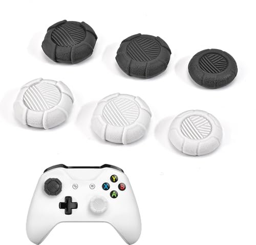 DLseego Daumengriff-Kappen für Xbox One X S PS5 PS4 PlayStation DualSense Switch Pro Wireless Controller Steam Deck, weiches Silikon, originale Anti-Rutsch-Tastenkappe, Joystick-Abdeckung, Grau