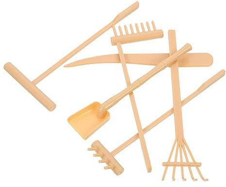 SOIMISS Outils de Jardin Zen Mini Râteau pour Garçon et Filles Accessoires de Bac à Sable 6 Pièces Plastique pour Bureau et Jardin