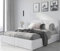 Interbeds Polsterbett Bett Doppelbett mit Stauraum mit Lattenrost Bettkasten Boxspringbett hydrophob gepolsterter Bettrahmen (weiß, 180x200)