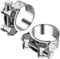 QZKJQDD 2 Pack Exhaust Clamp, T Bolt Hose Clamps, Heavy Duty Tube Clamps, 52-55mm Clamping Range, Sturdy T Pipe Adjustable Clips for Water Pipe, Automotive Tube