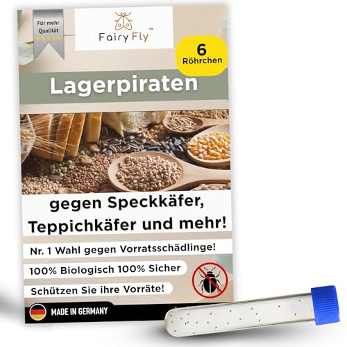 FairyFly Lagerpiraten gegen Speckkäfer & Teppichkäfer – 100 % biologische Schädlingsbekämpfung ohne Chemie – 30 Nützlinge im Röhrchen – Made in Germany (6)