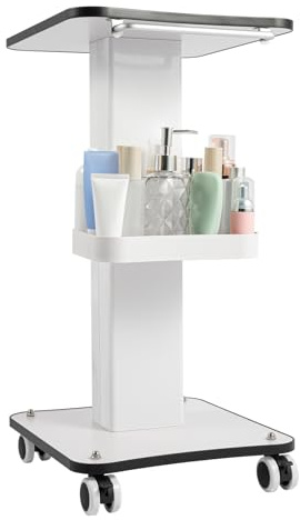 Beauty Salon Trolley Stand Rolling Cart, Spa Trolley On Wheels, 3 Tiers Spa Equipment Maintenance Cart, Beauty Instrument Storage Tray, For Salons Medical Spas Barber Shops