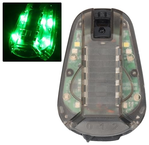 Gunyoo Taktische Helmleuchte Überlebenssignalleuchte Optional 4 Modi mit sichtbarer LED + IR Dauerlicht/Blinklicht, wasserdichte Überlebens-Identifikationslampe für Outdoor-Sportarten