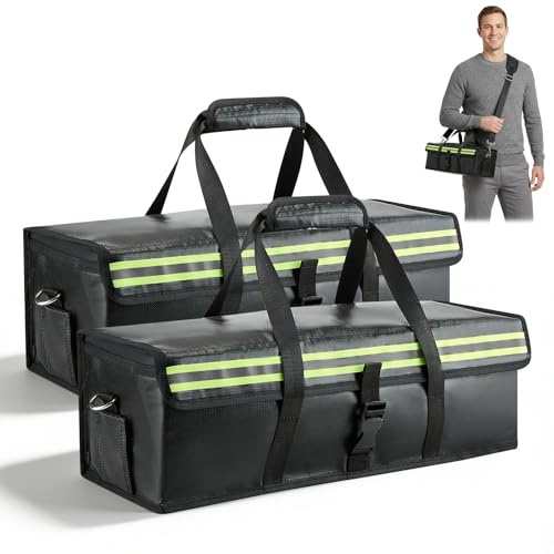 Eirolace 2 Stück Ebike Akku Tasche, E-Bike Feuerfeste Akkutasche bis 2400 °C, Wasserdicht Explosionssicher Lipo-Sichere Tasche, 8 Schichten Brandschutz Safe Box, für Lagerung, Transport, Aufladung