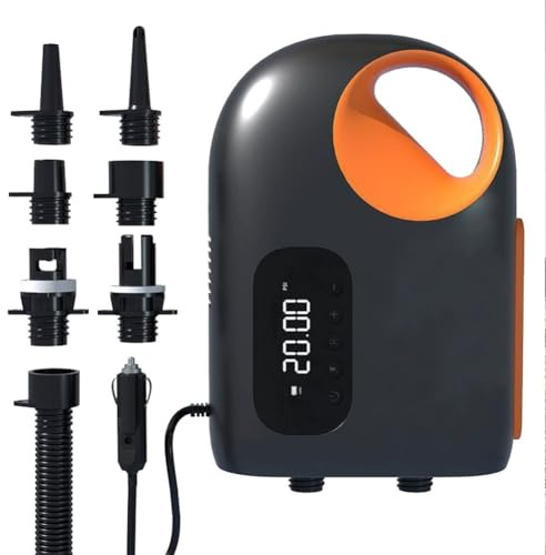 Frewurwer Airbed Boat Kayak Inflatable Electric Air Pump 20PSI High Speed Air Compressor for Outdoor Surfing Paddle Board