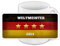 Deutschland-Tasse Weltmeister 2014 mit Flagge, Text und Sternen, weiss | Freundschafts-Tasse | Fußball-Tasse