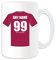 Personalised Gift - LARGE Villa Mug (Football Design Theme, White) - Any Name/Message on Your Unique Mug - Aston Ashton Lions Claret and Blue Army Club