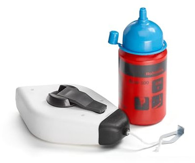 Hultafors Schlagschnur Set 30m inkl blauer Kreide (100g) I 1mm Dicke Schlagschnur I Für Innen- & Außenbereiche I Wasser-& Windresistente Farbe I 660103