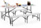 CASARIA® Bierzeltgarnitur 180 cm Klappbar Kunststoff 2X Bierbank 1x Breiter Tisch Biertischgarnitur Festzeltgarnitur Biergarnitur Campingtisch Weiß