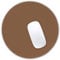 Hsurbtra Brown Mouse Pad, Premium-Textured Small Round Mousepad 22 x 22 cm, Stitched Edge Anti-slip Waterproof Rubber Mouse Mat, Pretty Cute Mouse Pad for Office Home Gaming Laptop Men Women Kids