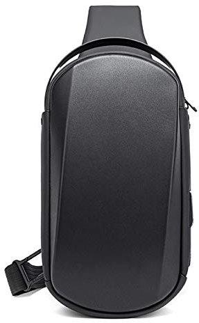 OZUKO Sling Bag Herren Brusttasche Umhängetaschen Crossbody-Rucksack Schulter Rucksack Wasserdichte Schultertasche mit USB für Arbeit Reisen Wandern (Schwarz)