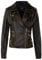 Infinity Leather Damen Retro Schwarz Abreiben 100% Nappaleder Bikerjacke L