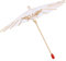 Tyenaza Papier sonnenschirm hochzeit Diameter 20cm weißer Papierschirm, dekorativer Regenschirm Gastgeschenke, Sommerschirm (Diameter 20cm/7.87in; Length 16.5cm/6.50in)，Ideal für Bastelarbeiten