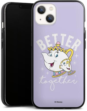 Silikon Hülle kompatibel mit Apple iPhone 13 Case schwarz Handyhülle Die Schöne und das Biest Disney Tassilo