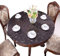 FANIVIN Haushalt PVC Tischdecke Tischmatte Schreibtisch Tischfolie Schutzfolie Rund Wasserdicht Durable Braun Rund Durchmesser 60CM