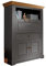 Woodroom Oslo Sekretär Büroschrank Schreibtischschrank, Holz, grau, BxHxT 108x152x42 cm
