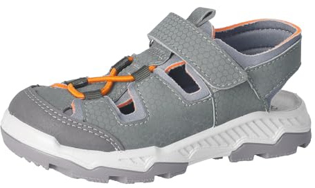 RICOSTA Jungen Sandalen Arizona, Kinder Sommerschuhe, waschbar, Halbschuhe, Klettverschluss, Freizeitschuhe, Salbei/grau (570), 36 EU