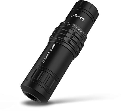EZ Rotations Tattoo Maschine - 6 Einstellbare Hübe 2.5mm-4.0mm Tattoo Stift Maschine mit Kernlosem Motor Tattoowaffe für Tattoo Künstler (Avant V2 Schwarz)