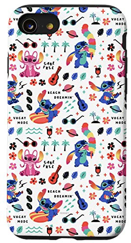 Hülle für iPhone SE (2020) / 7 / 8 Aufdruck im Urlaubsmodus Disney Stitch und Angel