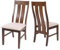 2er-Set Esszimmerstuhl HWC-M58, Küchenstuhl Lehnstuhl Stuhl, Stoff/Textil Massiv-Holz - Dunkles Gestell, Creme