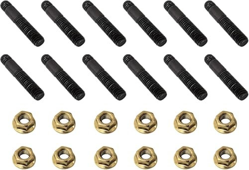 Lot de 16 boulons de collecteur d'échappement M8 x 45 mm compatibles avec Nissan
