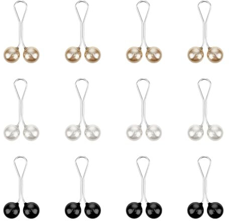 Molain 12 Stück Hijab Nadeln, Perlen-Sicherheitsnadeln für Damen Hijab Pins hijab kopftuch Schalnadeln Brosche Clip Hijab Pins Clips für Muslim Schmuckzubehör 3 Farben