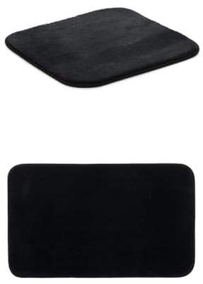 Gözze Badteppich Rio Premium 2er Set, 50x45 cm + 50x70 cm, Farbe: schwarz