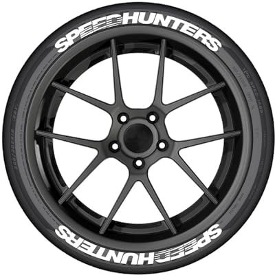 GEOLXD 8 stücke for Vier Reifen SPEEDHUNTERS Auto Motorrad Reifen Dekor Aufkleber 3D Verdicken Rad Aufkleber Ohne Kleber(4WSPEED)