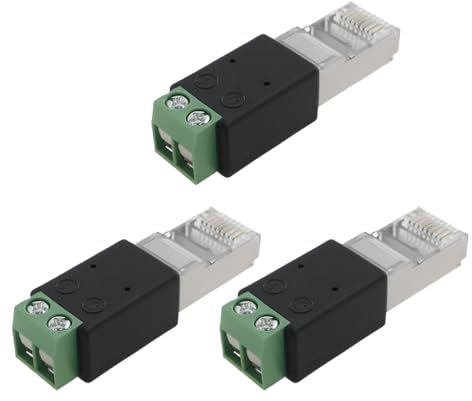 OTOTEC RJ45 auf RS485 Konverter A verbindet sich mit PIN4 B, verbindet mit PIN5, 44 x 13 x 11 mm, RJ45-Anschlussadapter, um Datenübertragung zu erreichen, 3 Stück