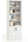 COSTWAY 6-Tier Bookcase, Freestanding Tall Bookshelf Cupboard Storage Organizer with Adjustable Shelf & 2-Door Cabinet, Wooden Display Shelving Unit for Living Room Office (White, 62 x 30 x 178cm)