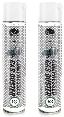 AABCOOLING (2 x 600 ml) Home&Office Compressed Gas Duster - Cleaning Air Spray for Digital Cameras, Sensors, Optics, Photo Gear Dust Removal, Office Accessories, Camcorder Cleaner, Keyboard, K4