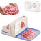 Electric Meat Slicer for Home, 150W Multifunctional Foldable Meat Slicer Machine, 165mm Alloy Steel Blade Diameter, Adjustable Thickness 1-15mm, Removable Food Slicer for Deli, Meat, Cheese, Bread