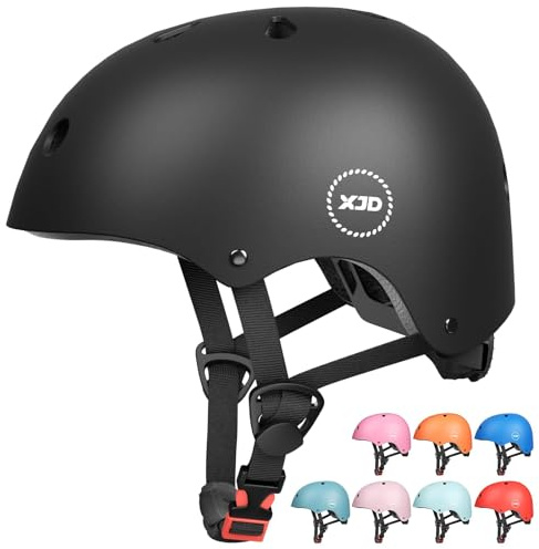 XJD Casco da Bicicletta per Bambini, Casco Regolabile per Bambini, Casco da Skater, Casco per Bicicletta, Skateboard, Scooter, Roller, Casco da Bicicletta per Bambini per 3-13 Anni, Ragazze e Ragazzi