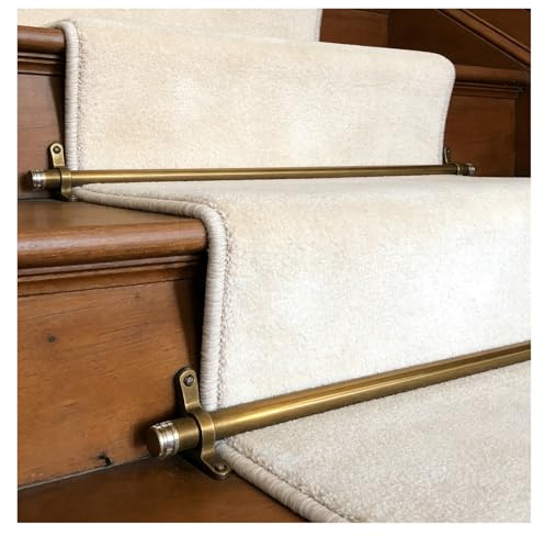 DFGHNBVC Tiges De Fixation pour Tapis D'Escalier 20 24 28 30 36 40 48 - Tiges De Pression en Laiton avec Fixations (Lot de 20), Idéales pour La Fixation De Tapis D'Escalier (Lot De 5).