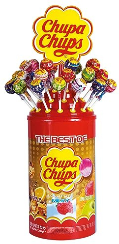 Chupa Chups Lollipops The Best of Cola, Milky & Fruit 100St.