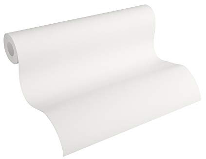 A.S. Création Vliestapete Scandinavian 2 Tapete Uni 10,05 m x 0,53 m weiß Made in Germany 230928 2309-28